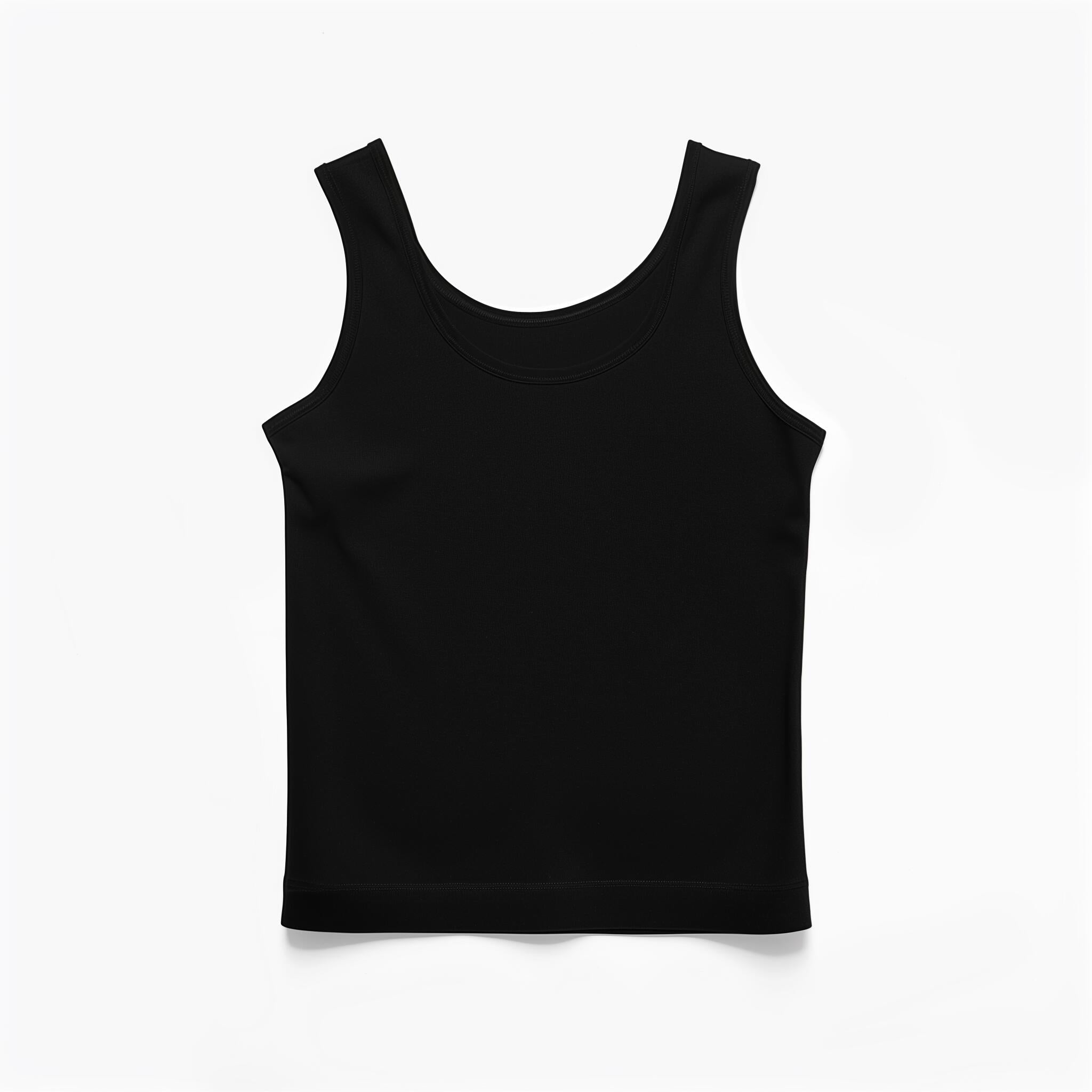 Classic Black Women’s Tank Top – Soft Stretch Sleeveless Casual Top